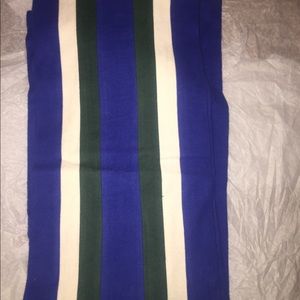 Abercrombie&fitch blue white & green striped scarf